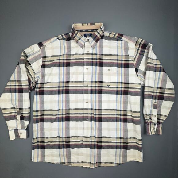 Wrangler Twenty X Plaid Button Down Men XXL Western Woven Shirt - Picture 2 of 8
